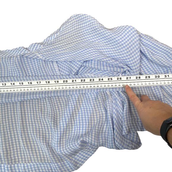 Japna Lounge NWT Blue White Gingham Check Robe + Cami Set Women's M - Picture 12 of 14